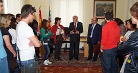 El síndic  rep els alumnes de primer de GAP de la Universitat Politècnica de València