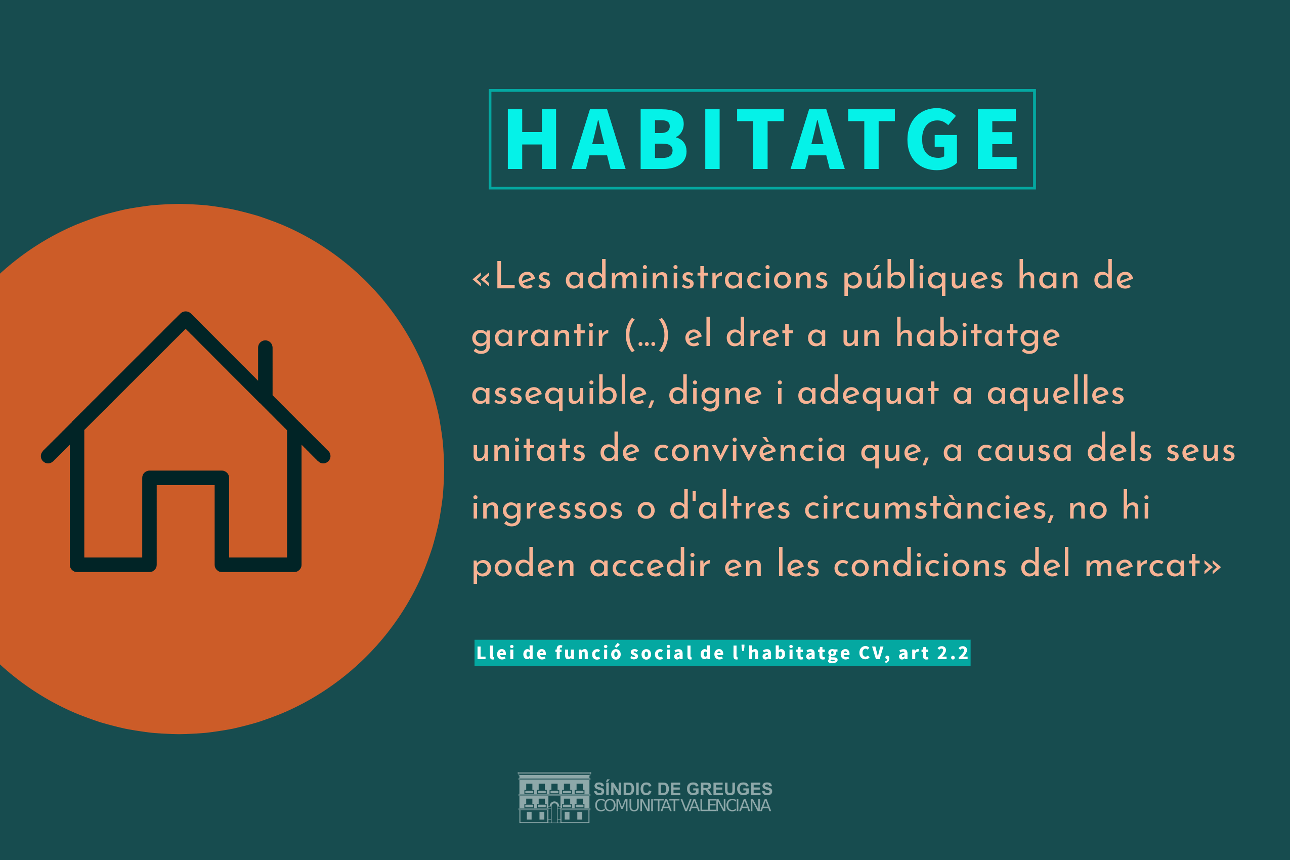 «La falta de vivenda pública no ha de demorar la satisfacció del dret a la vivenda que té la ciutadania»